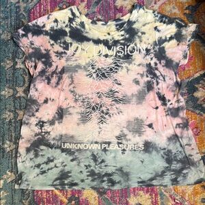 Torrid Joy Division Tie-Dye Tee - Pink, Black, Cream 3x